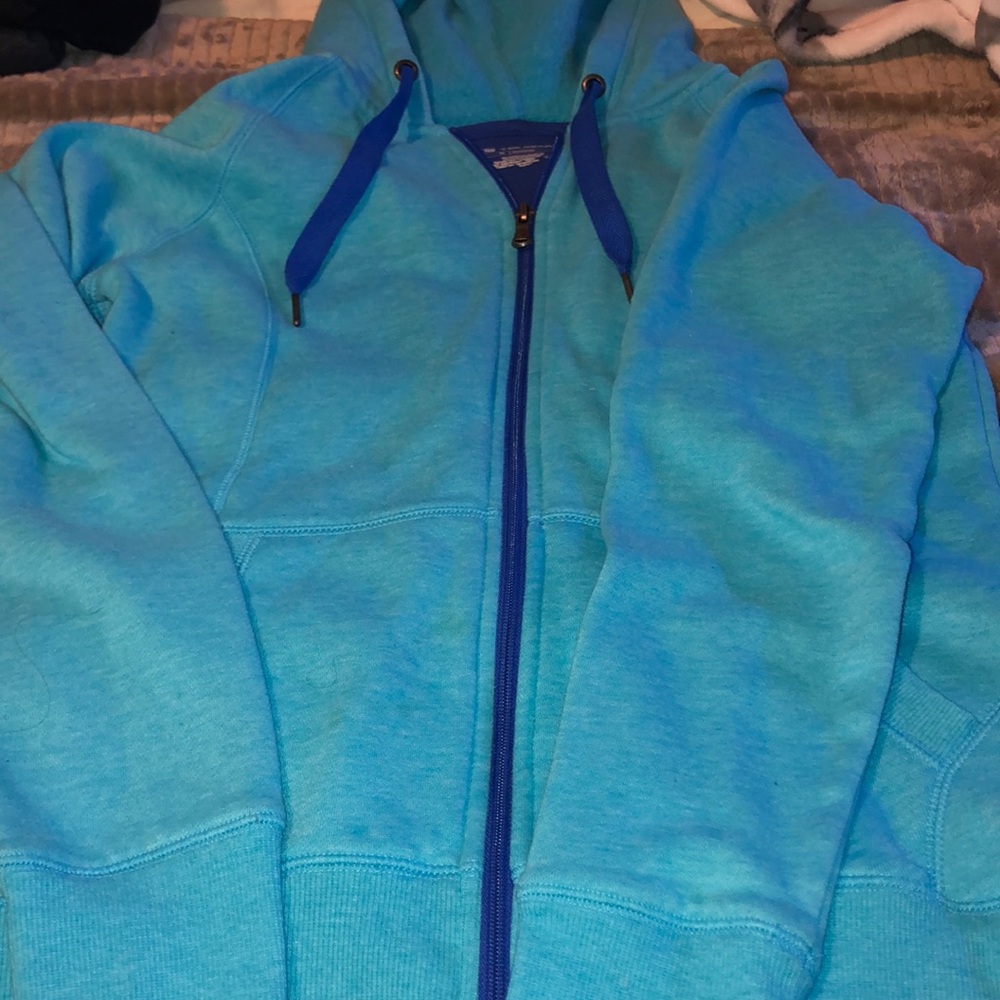 Warm running zip up sweater